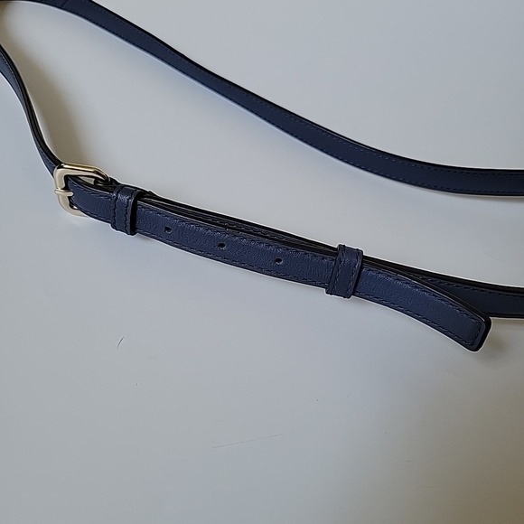 Kate Spade Adalise Crossbody Saddlebag Purple Pebbled Leather Chic Elevated - Picture 9 of 15